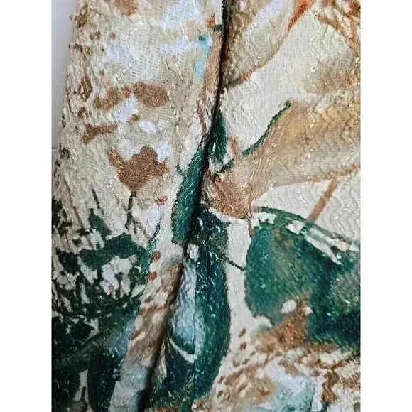 Alfred Dunner Ladies Fall Open Jacket Size 20W Sequined Lined Floral Print - Picture 6 of 10